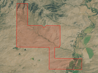 Map of The Windsong Ranch: 1472 acres East of Big Timber