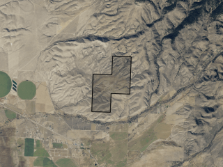 Map of Three Creeks West: 638.3 acres North of Sheridan