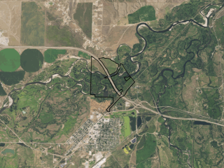 Map of Three Forks River Ranch: 373 acres North of Three Forks