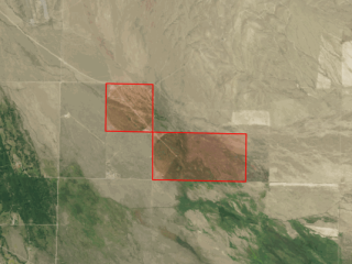 Map of Toston Pivots: 480 acres NW of Toston