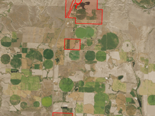 Map of Tumbleweed Ranch: 2131.51 acres South of Shelby