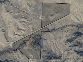 Map of VVV Ranch: 218 acres West of Whitehall
