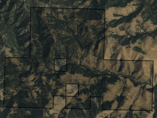 Map of West Hound Creek Ranch: 2728 acres SE of Cascade