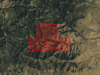 Map of West Hound Creek Ranch: 2728 acres SE of Cascade