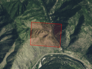Map of West Mountain Creek Tract: 473 acres NW of Alberton