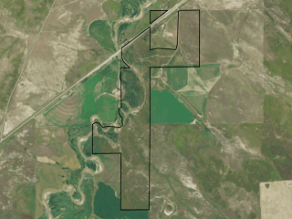Map of Whiskey River Ranch: 349 acres NE of Melstone