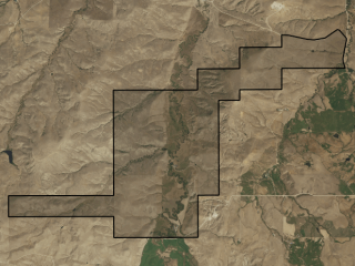 Map of Willow Creek Ranch to Palisades Livestock: 1962 acres NW of Roberts