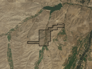 Map of Willow Creek Ranch to Palisades Livestock: 1962 acres NW of Roberts