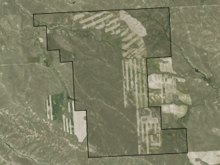 Map of Wolff Ranch: 2380 acres North of Miles City