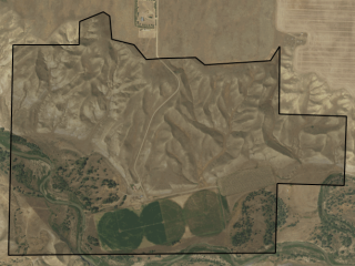 Map of Woods Crossing Ranch: 477 acres NW of Carter