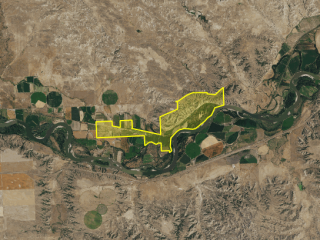 Map of Yellowstone Meadow Ranch: 1567.42 acres East of Forsyth