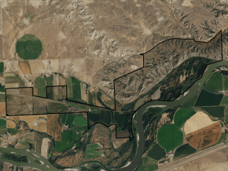 Map of Yellowstone Meadow Ranch: 1567.42 acres East of Forsyth