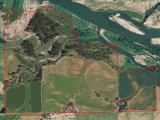 Map of Yellowstone River Pivots & Recreation: 311.8 acres West of Pompeys Pillar
