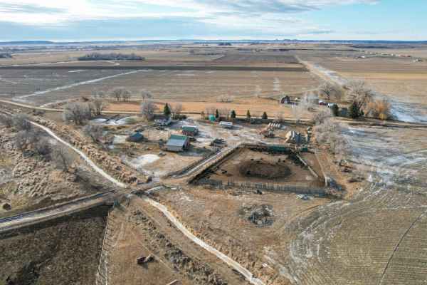 Map of Feed Yard, LLC: 136 acres SW of Kinsey