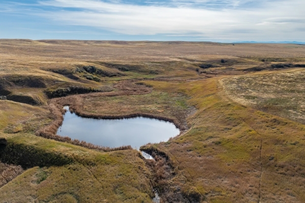 Map of Campbell Coulee Ranch: 1440 acres NE of Denton