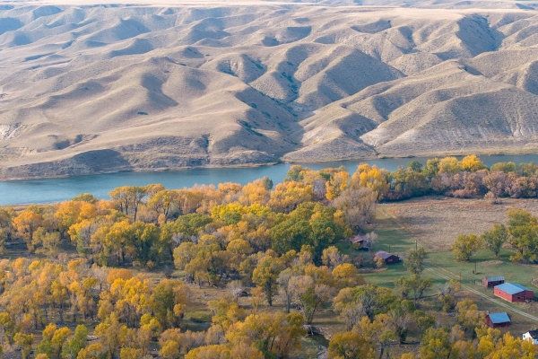 Map of Missouri River Refuge: 1349 acres NW of Highwood