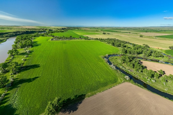 Map of Dudis Inc. Farm: 558 acres North of Hardin