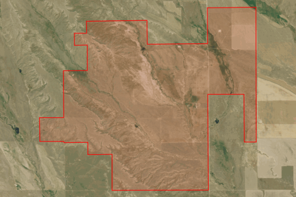 Map of Twin Coulee Ranch: 6873 acres NW of Lavina