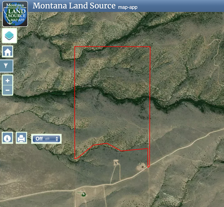 219.81 Acres - Mill Gulch Road map image