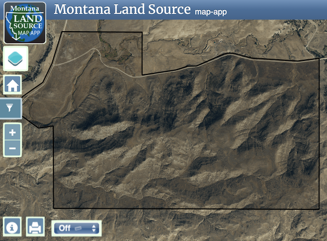 751 Acres Lower Sweet Grass map image