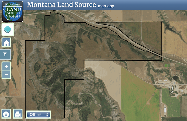 783 Scenic Acres on the Judith River map image
