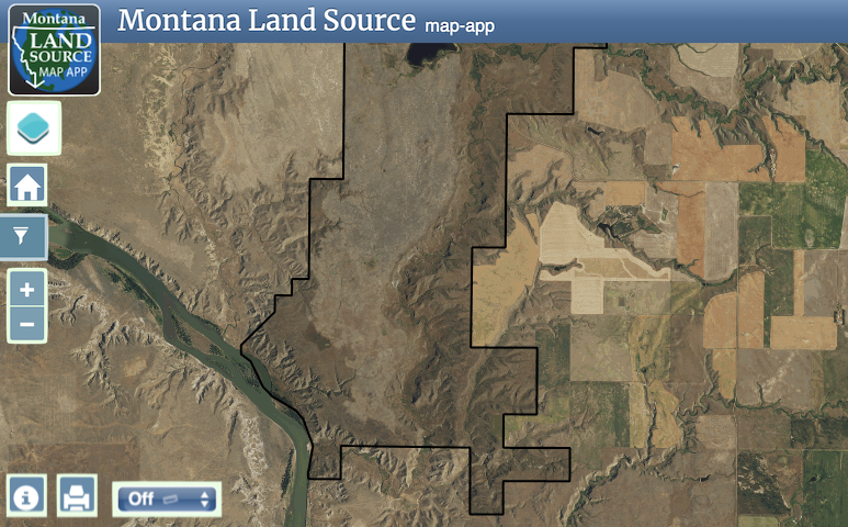 Alkali Coulee River Ranch map image