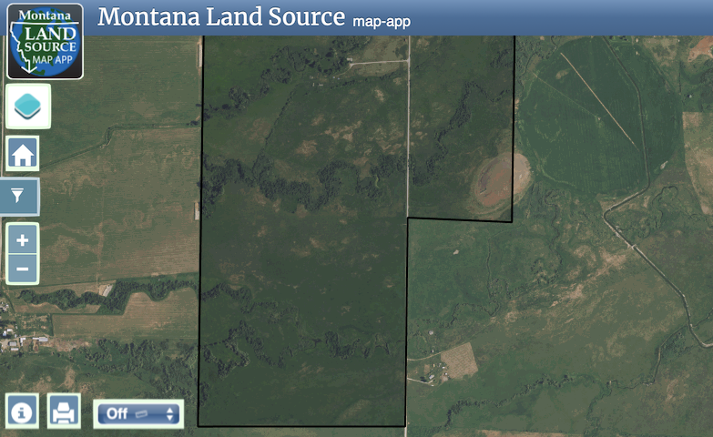 Booher Ranch on Crow Creek map image