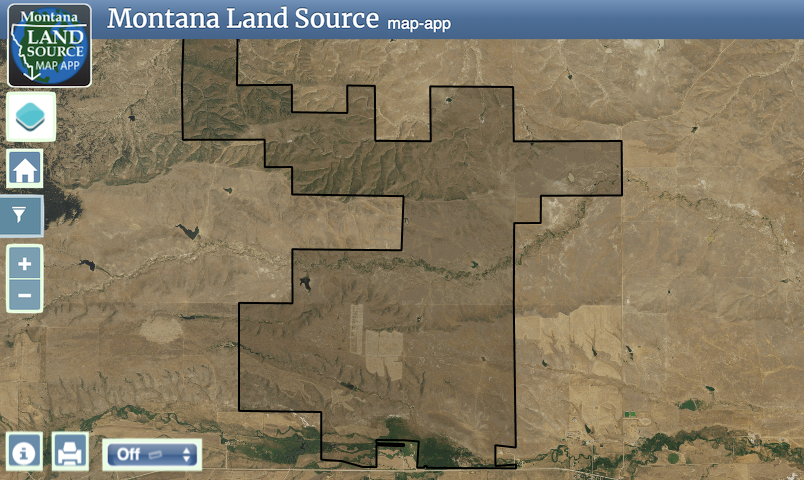 Central Montana Cattle Ranch map image