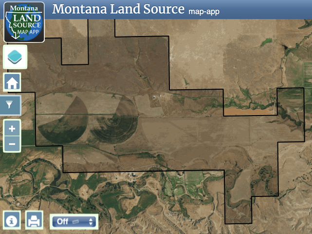 Central Montana Irrigated Hay Farm map image