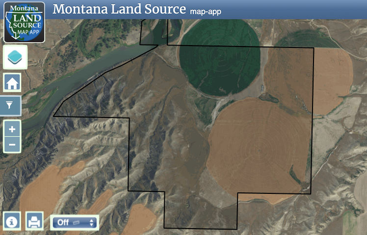 Cotton Bottom Irrigated Farm map image