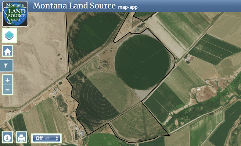 Dawson Irrigated Farm map image
