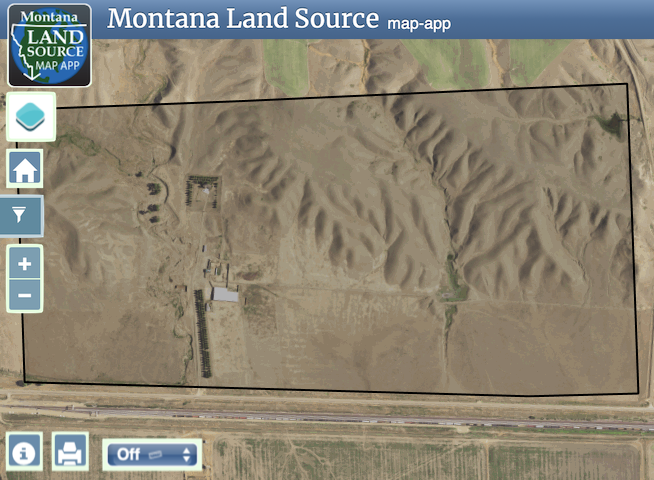 Dry Creek Ranch Auction - Tract 1 map image