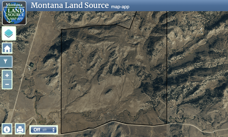 East Fork of Sweet Grass Creek map image