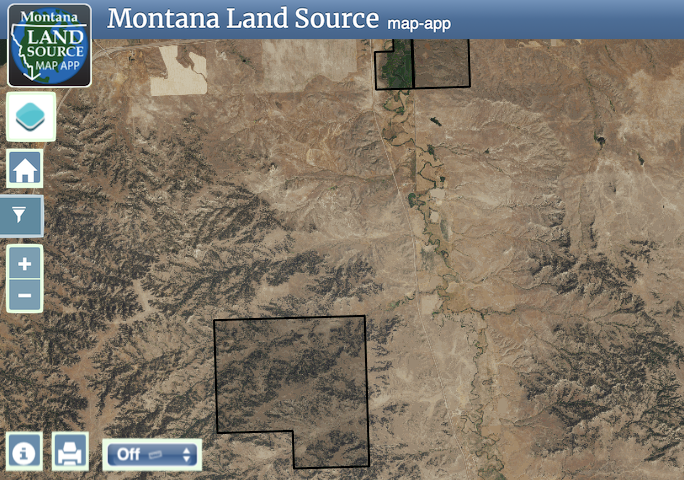 Hysham Hills Ranch map image