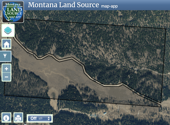 Lower Lost Prairie Road Sky Dive map image