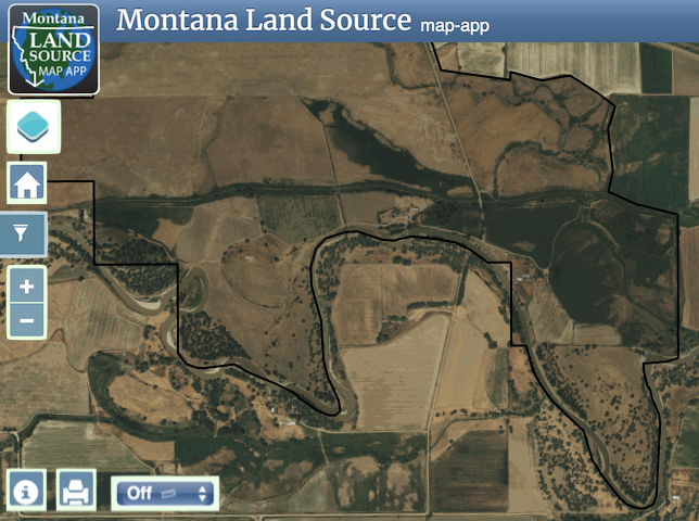 Milk River Whitetail Ranch map image