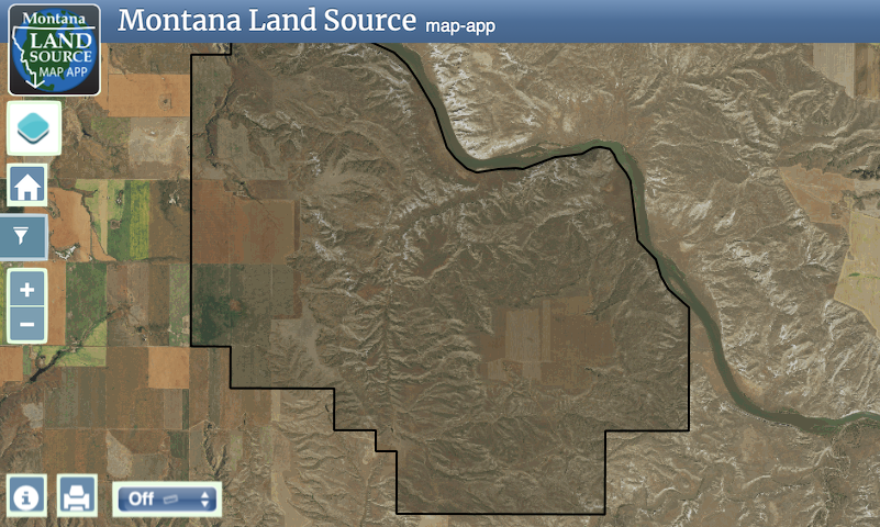 Missouri River Breaks Ranch map image