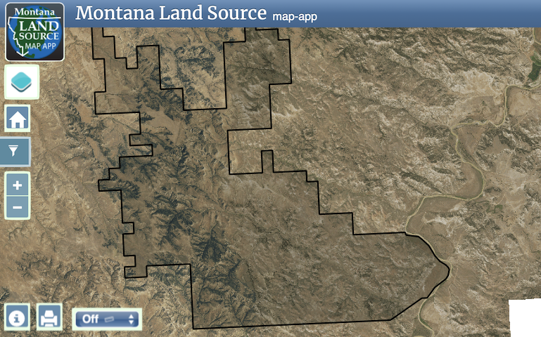 Powder River Breaks Ranch map image