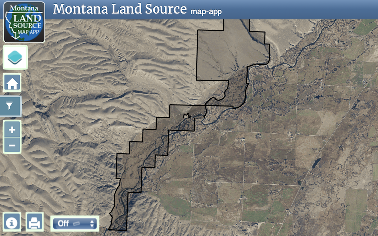 Rockpoint Ranch on the Big Hole River map image