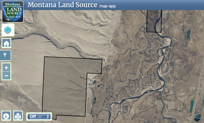 SRI River Holdings Land Swap - DNRC to SRI map image