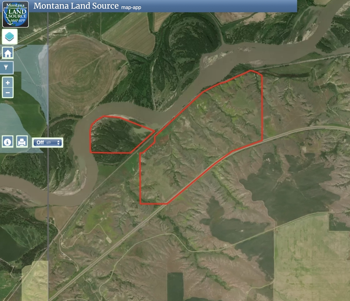 Oxbow On the Yellowstone map image