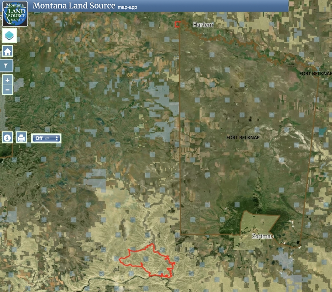 Little Bullwhacker Grazing & Milk River Montana Hay Base map image