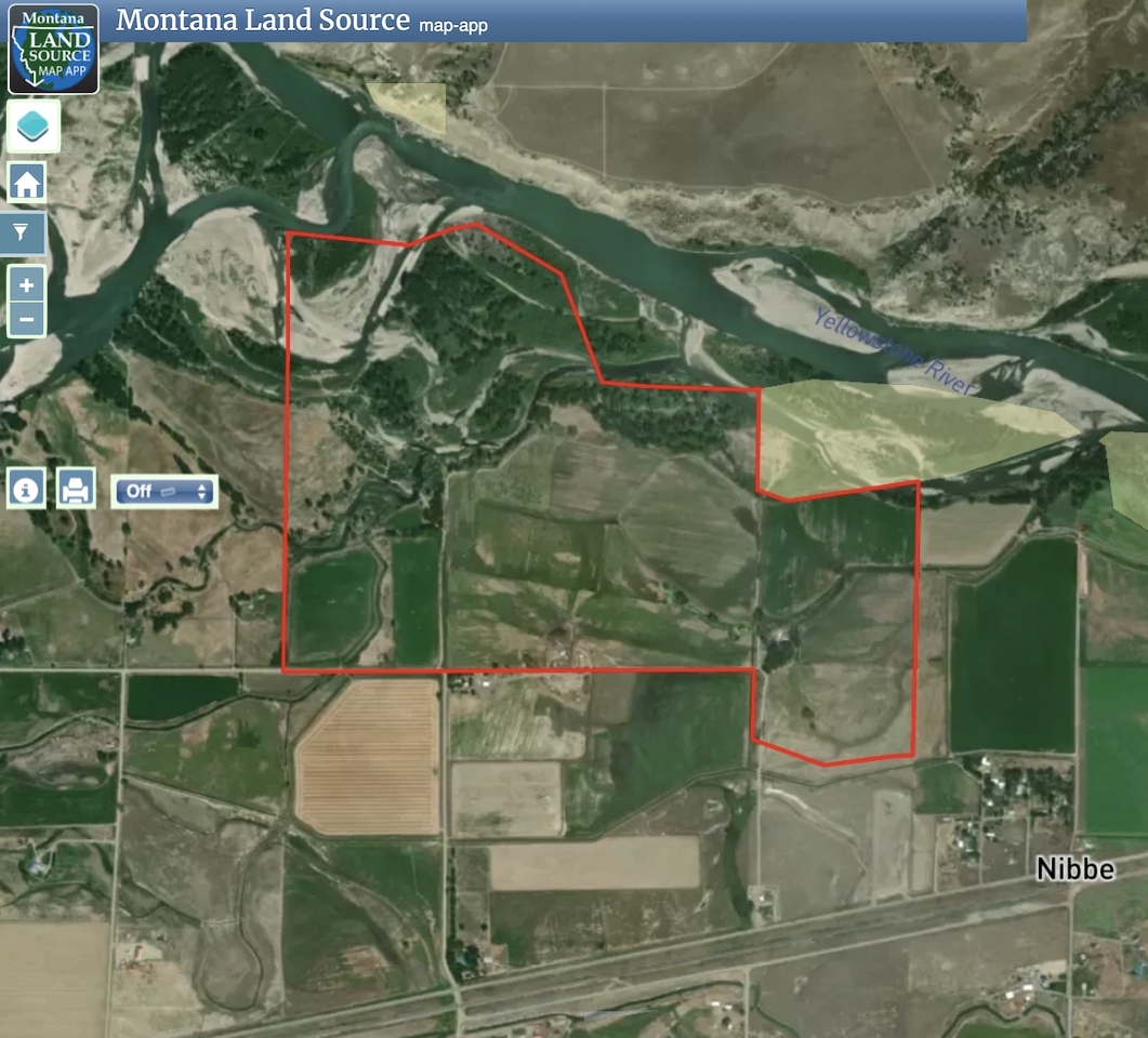 Yellowstone River Pivots & Recreation map image