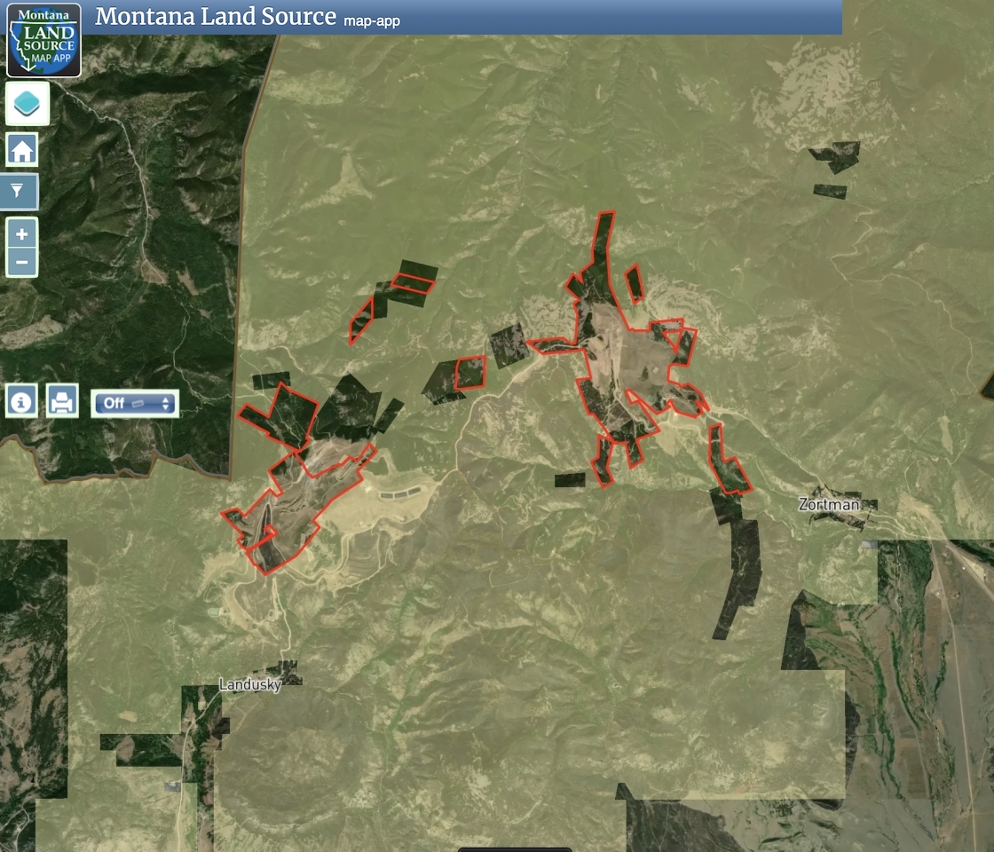Zortman Landusky Gold Resource Property map image
