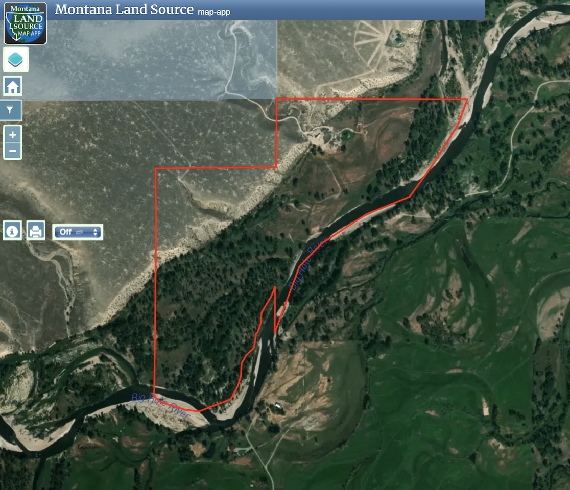 Crow's Foot on the Big Hole map image