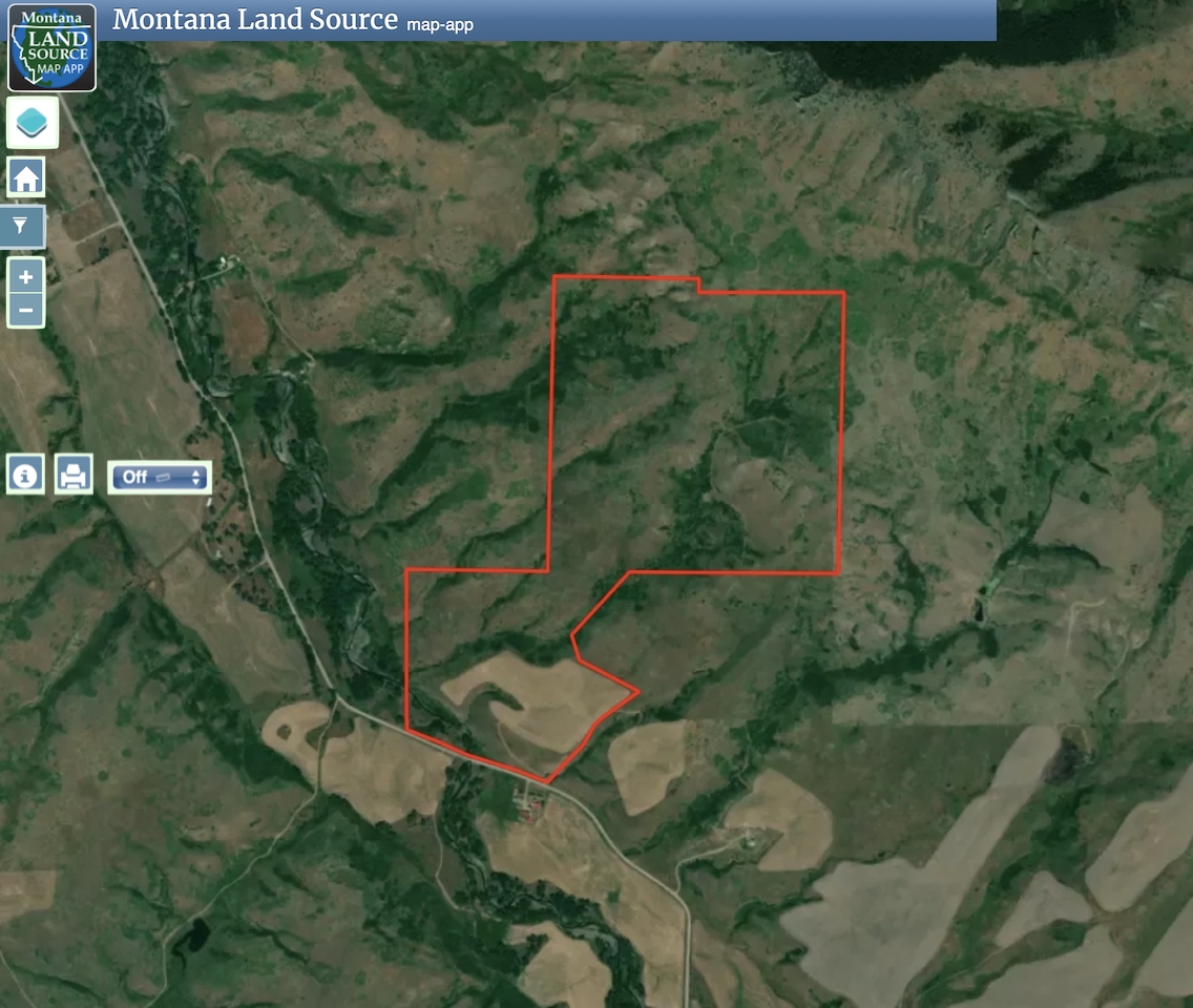 Upper Highwood Creek Road map image