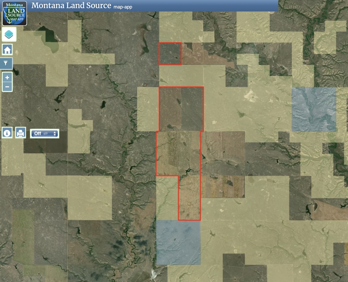 Chinook Property - 1,758 Acres map image