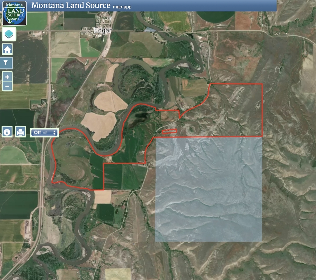 Clarksfork River Ranch map image