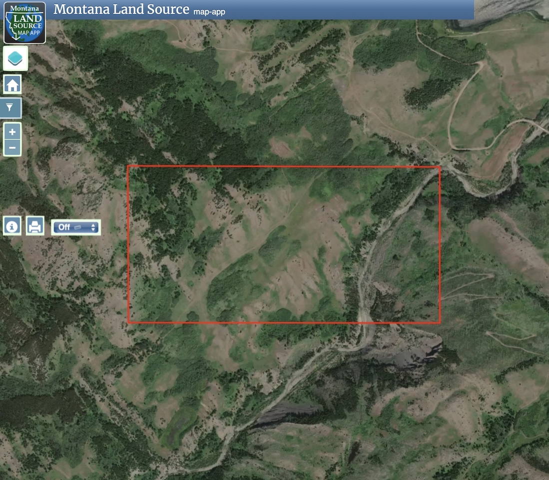 Heart Butte Cutoff map image