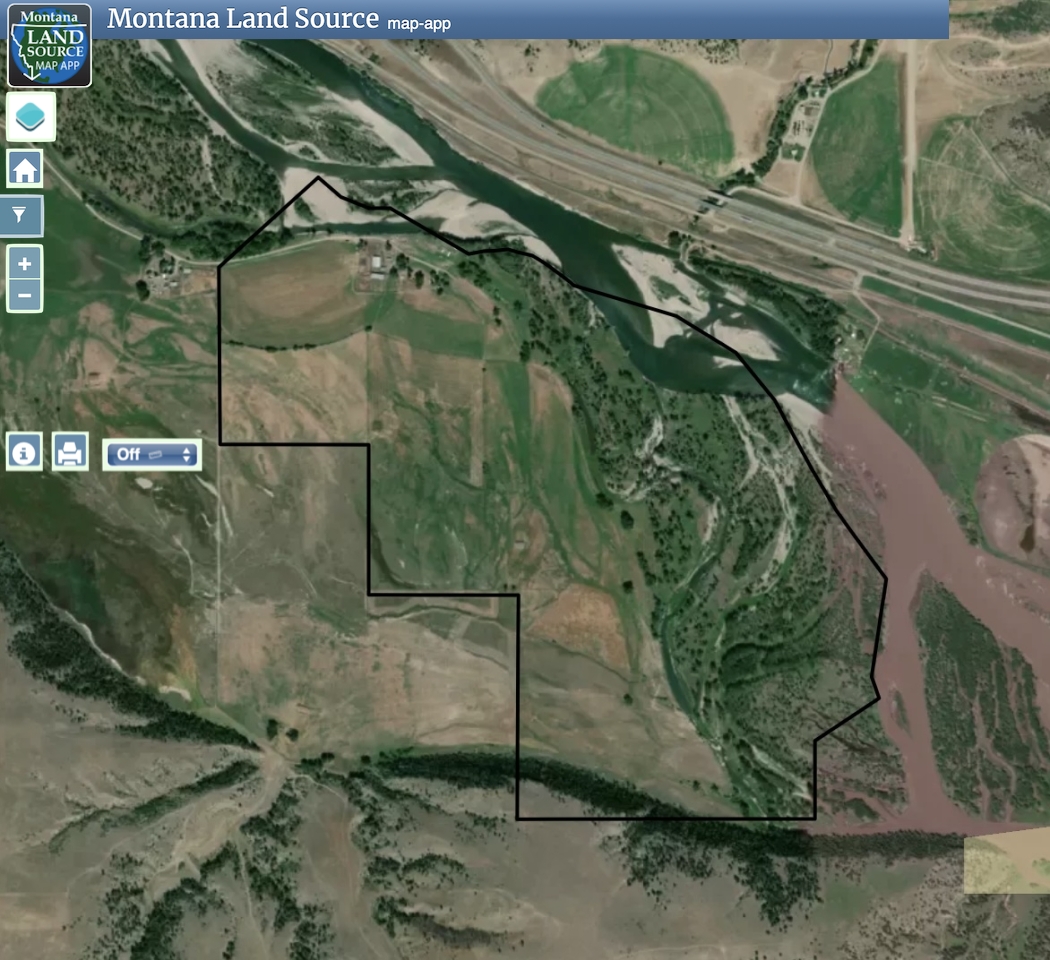 Cottonwood Ranch on the Yellowstone map image
